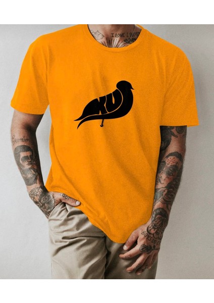 %100 Pamuk Sarı Tişört