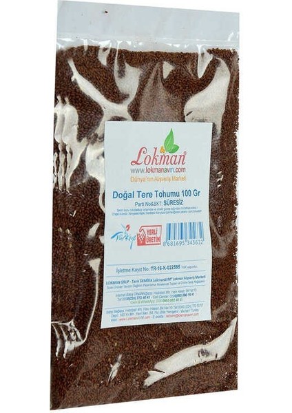 LISINYA214 Doğal Tere Tohumu 100 gr Paket - 333535-1453 fırsatları