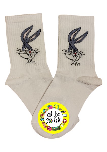 Bugs Bunny Desenli Kolej Çorap