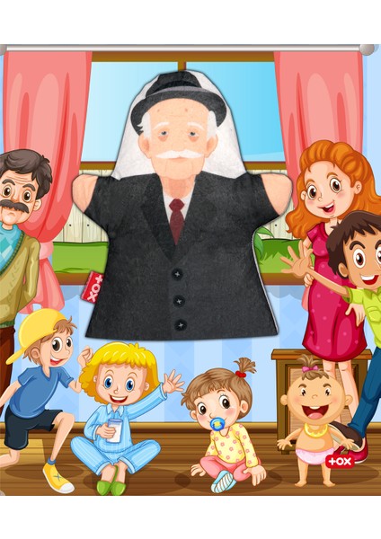 Büyükbaba Aile Keçe El Kukla