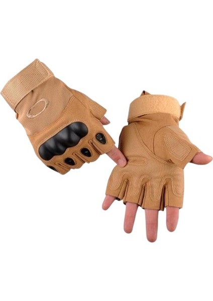 Taktik Eldiven Kemikli Korumalı Kesik Parmak Bej Renk fiyatları