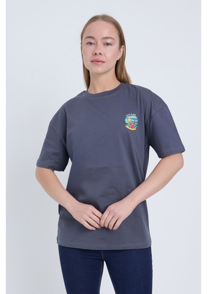 Kadın Oversize Antrasit Summer T-Shirt fiyatları