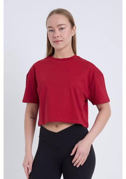 Kadın Oversize Basic Pembe Renk Crop fiyatları