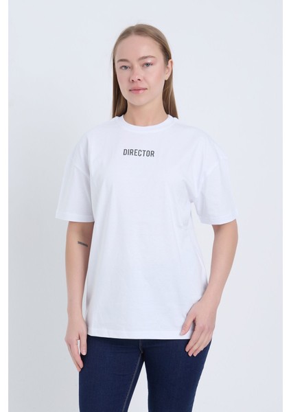 Kadın Oversize Beyaz Director T-Shirt fiyatları