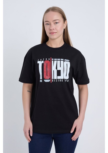 Kadın Oversize Siyah Tokyo T-Shirt fiyatları