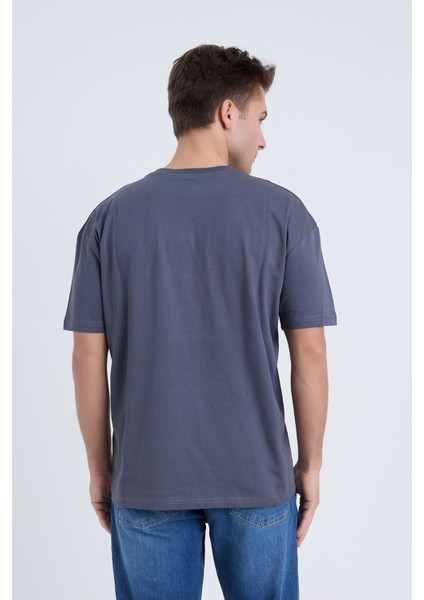 Erkek Oversize Antrasit Hello Summer T-Shirt modelleri
