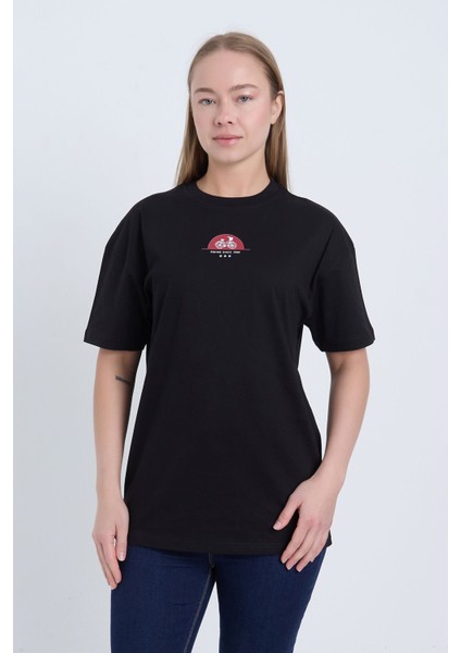 Kadın Oversize Rıdıng Sınce Baskılı Beyaz Renk T-Shirt modelleri