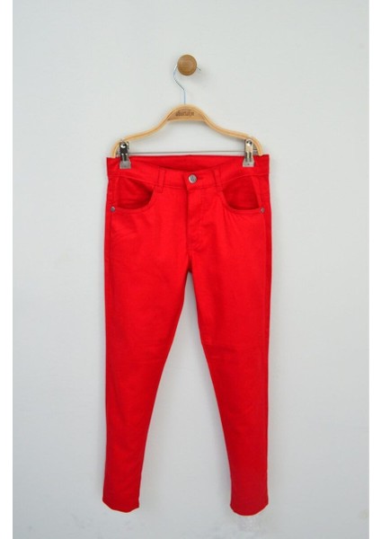 23 Nisan Kırmızı Basic Likralı Unisex Çocuk Pantolon (5-12 Yaş)