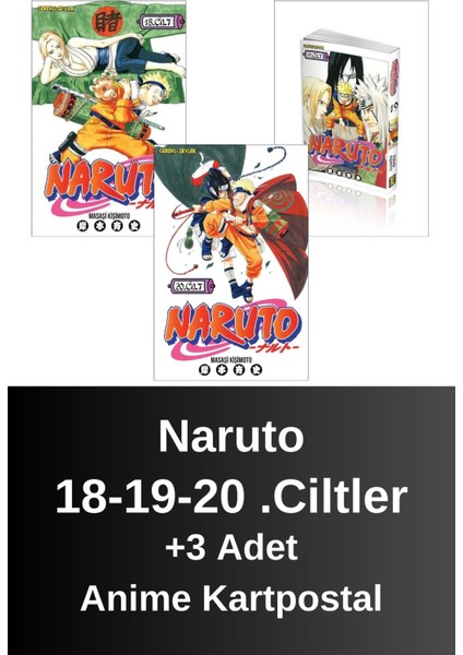 Naruto 18-19-20 .ciltler (3 Kitap) | Anime Kartpostallar