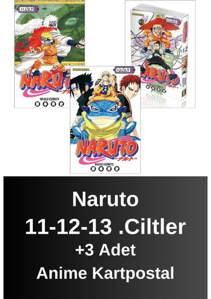 Naruto 11-12-13 .ciltler (3 Kitap) | Anime Kartpostallar