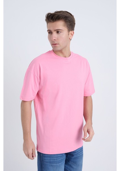 Erkek Oversize Basic Bej Renk T-Shirt fiyatları