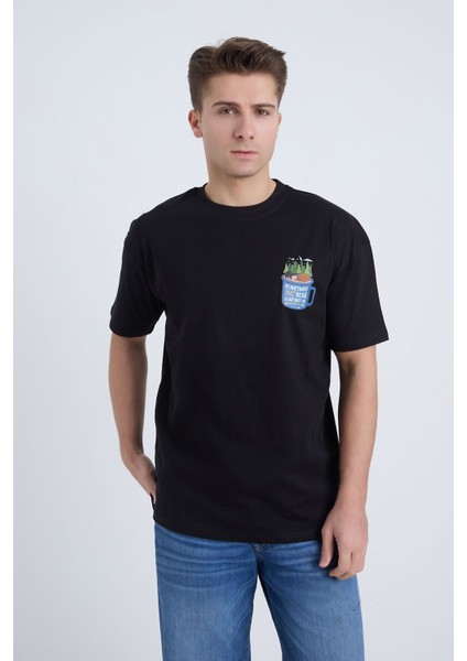 Erkek Oversize Beyaz Sometimes Bear T-Shirt
