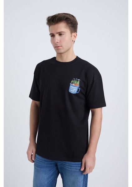Erkek Oversize Beyaz Sometimes Bear T-Shirt modelleri