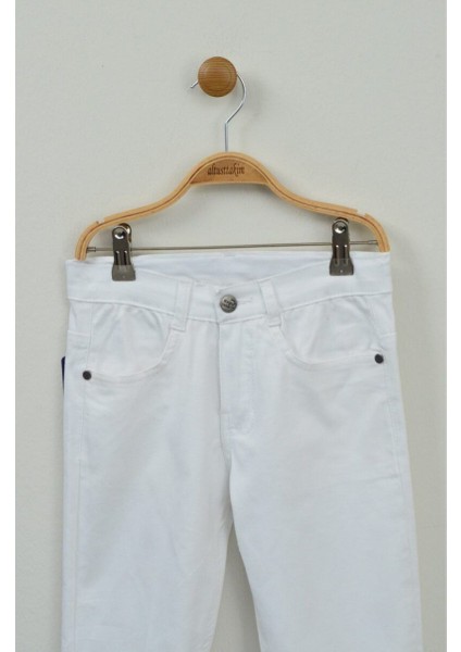 23 Nisan Beyaz Basic Likralı Unisex Çocuk Pantolon (5-12 Yaş) fiyatları