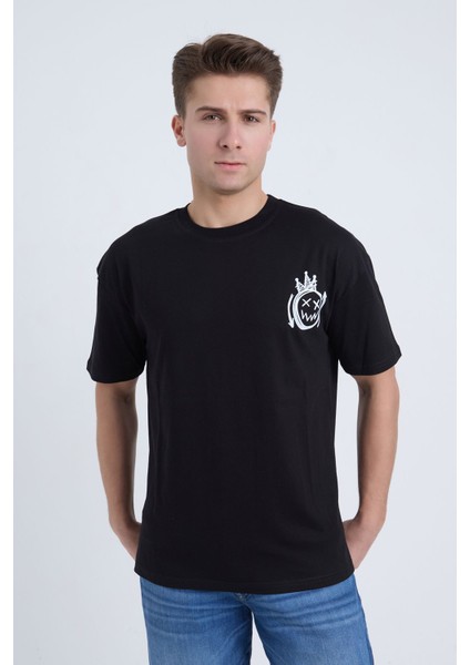 Erkek Oversize Beyaz Streetwear T-Shirt