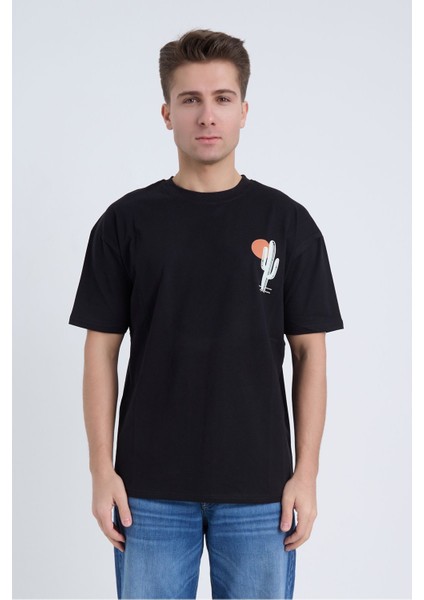 Erkek Oversize Siyah Cactus T-Shirt fiyatları