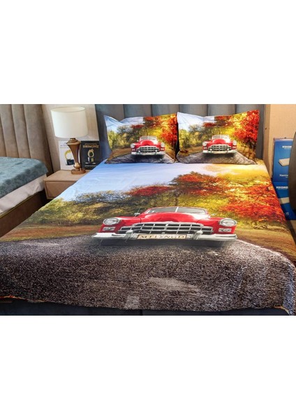 Çift Kişilik Pamuk Saten Nevresim Takımı Cars