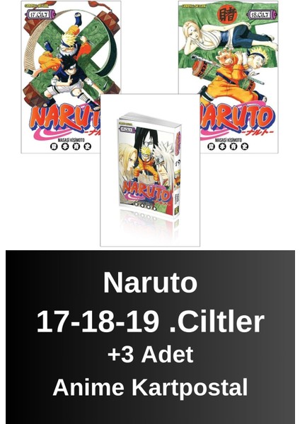 Naruto 17-18-19 .ciltler (3 Kitap) | Anime Kartpostallar