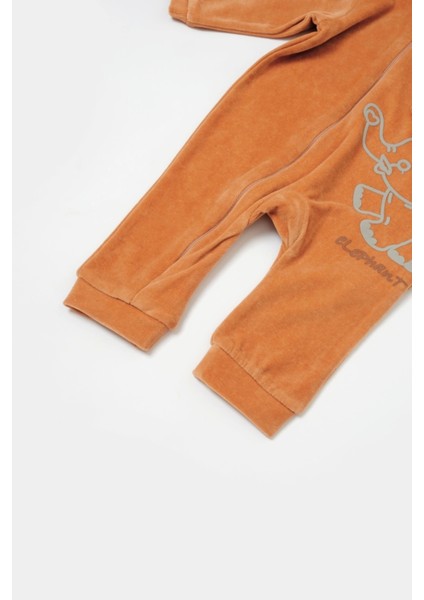 Bebek Kapüşonlu Fermuarlı Tulum, %80 Organik Pamuk & %20 Polyester, Bebek ve Yenidoğan Serisi - CSYK6044 indirimleri