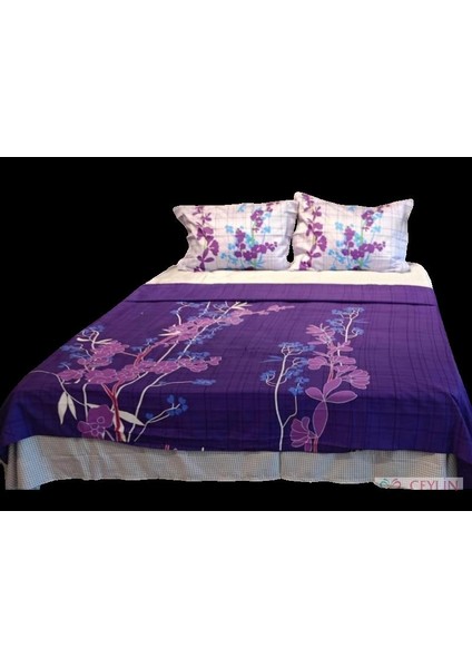 Çift Kişilik Pamuk Saten Nevresim Takımı Purple Mor fırsatları