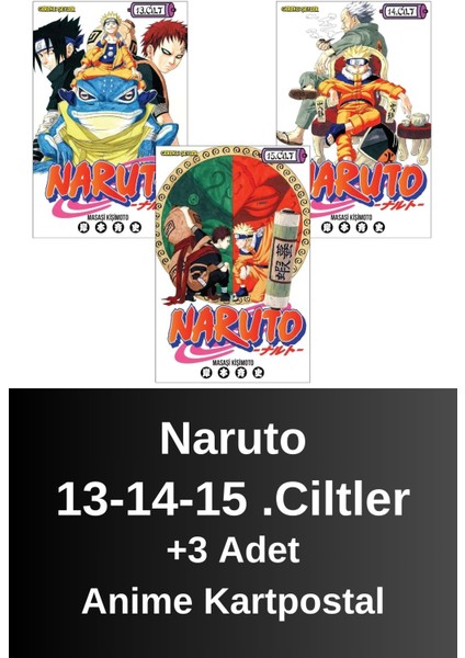 Naruto 13-14-15 .ciltler (3 Kitap) | Anime Kartpostallar