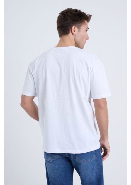 Erkek Oversize Beyaz Tennis T-Shirt fırsatları