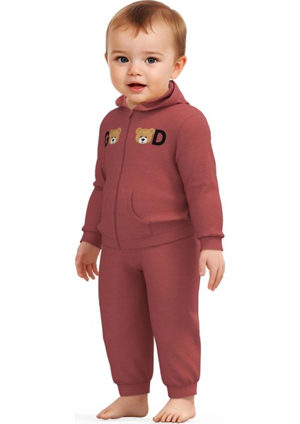 Bebek Kapüşonlu Ceket ve Pantolon Takımı, %100 Organik Pamuk, Bebek ve Yenidoğan Serisi - CSY8006 fırsatları