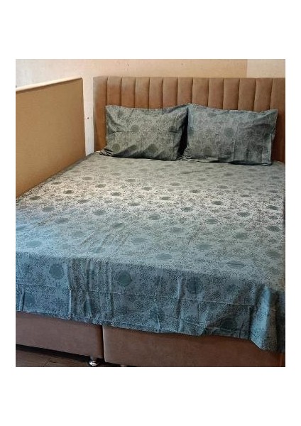 Çift Kişilik Pamuk Saten Nevresim Takımı Petrol