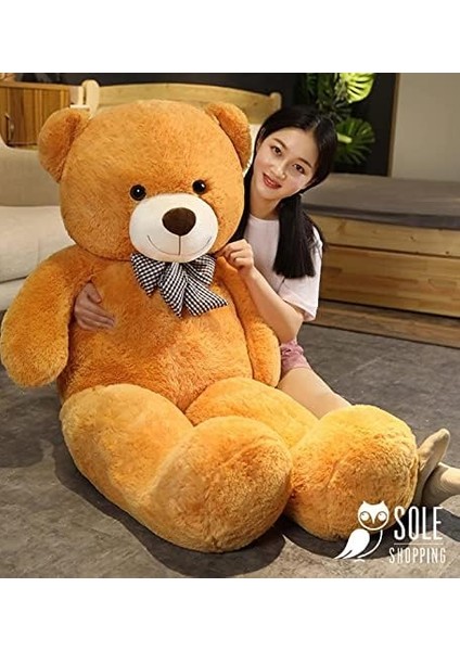 Özel Hediye - 140 cm Papyonlu Peluş Ayıcık... Kahverengi fiyatları