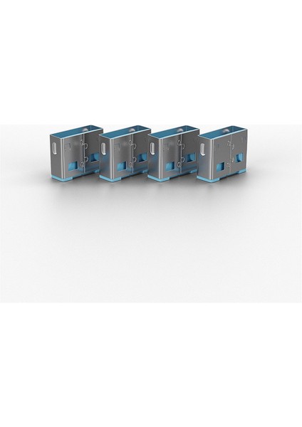 10 x USB Port Kilidi: Kod Mavi 10 x USB Port Lock: Code Blue, Expansion Kit For LIN-40452)