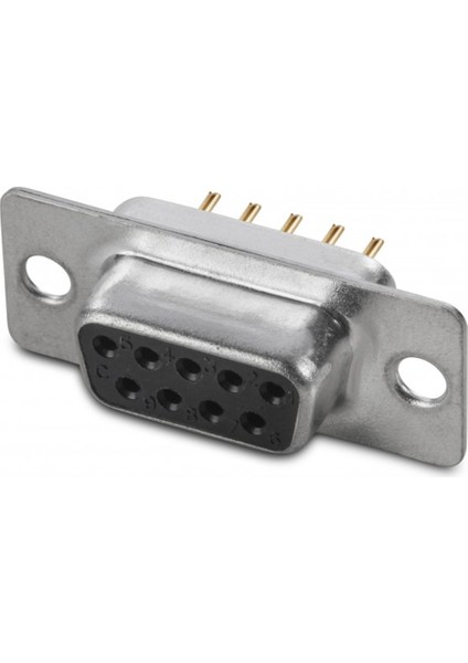D-Sub, 09-Uç, Düz Pcb Için