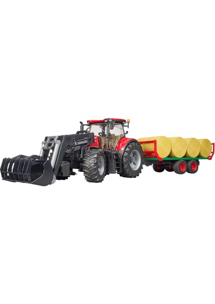 BR03198 Case Ih Optum 300CVX Kepçeli Traktör & Balya Römorku