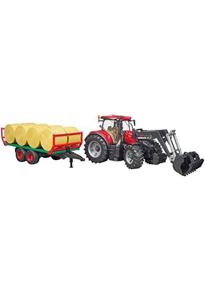 BR03198 Case Ih Optum 300CVX Kepçeli Traktör & Balya Römorku