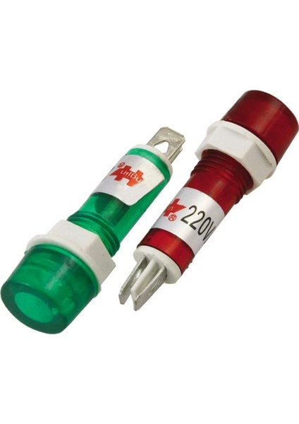 Sinyal LED Göz Lambası Xd8-1 220 Volt Yeşil - Kırmızı (IC-225)