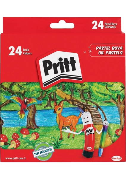 24'lü Pastel Boya - Karton Kutu