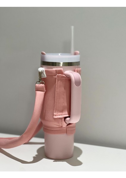 Quencher Pipetli 1.18 Lt Termos Için Omuz Askılı Kilif Çanta Ve Pembe Omuz Askisi Aksesuar fiyatları