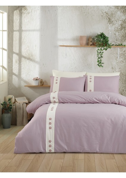 Primacasa Çift Kişilik Nakışlı Nevresim Takımı Daisy Pudra fiyatları