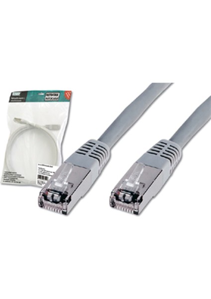 Digitus Cat. 5e Sf-Utp Patch Kablo, 1 Metre, Awg 26, Gri Renk