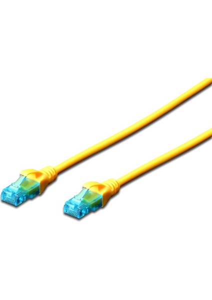 Cat. 5e Patch Kablo, Utp, 5 Metre, Awg 26, Sarı Renk