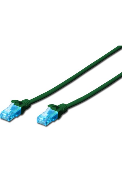 Cat. 5e Patch Kablo, Utp, 5 Metre, Awg 26, Yeşil Renk