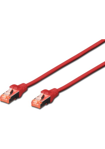 Cat 6 Sftp/pımf (Pairs In Metal Foil) Patch Kablosu, 3 Metre, Lszh, Awg 26, Kırmızı Renk