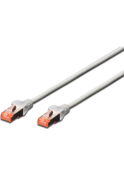 Cat 6 Sftp/pımf (Pairs In Metal Foil) Patch Kablosu, 0,5 Metre, Lszh, Awg 26, Gri Renk