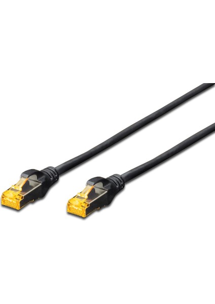 Cat 6A Sftp/pımf (Pairs In Metal Foil) Patch Kablosu, Lszh, 0,5 Metre, Awg 26, Siyah Renk