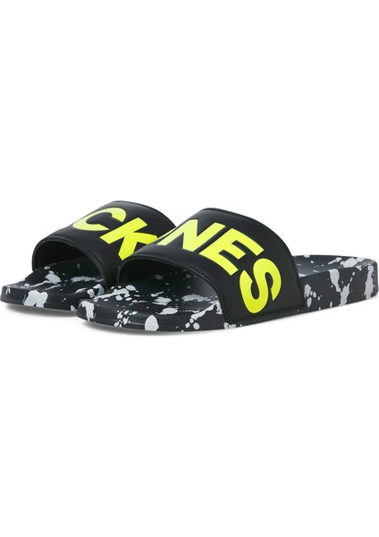 Jack Jones Jfwhyde Splatter Slıder Erkek Antrasit Terlik 12270975-16 fiyatları