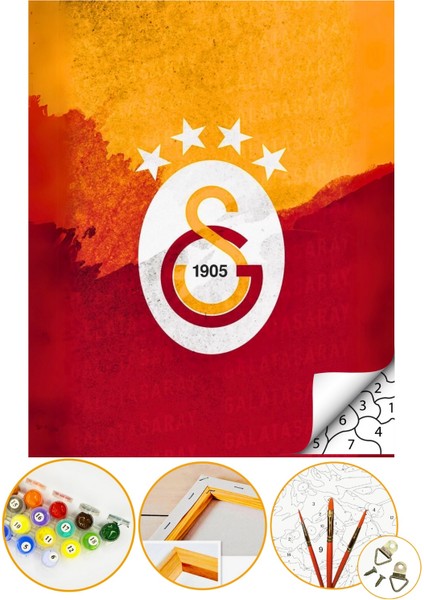 Sayılarla Boyama Numaralı Tuval Seti Fırça Boya Dahil 40X50CM - Cimbombom