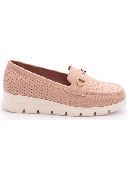 6095-1 Kadin Aksesuarli Loafer Ayakkabi