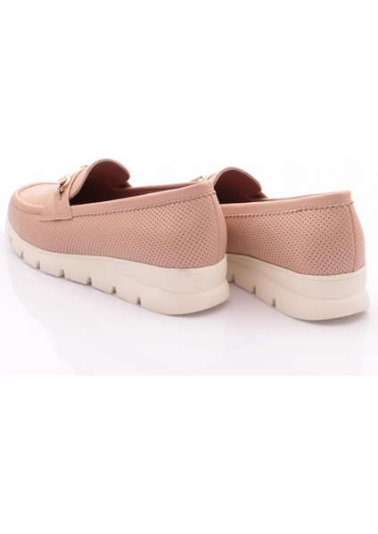 6095-1 Kadin Aksesuarli Loafer Ayakkabi