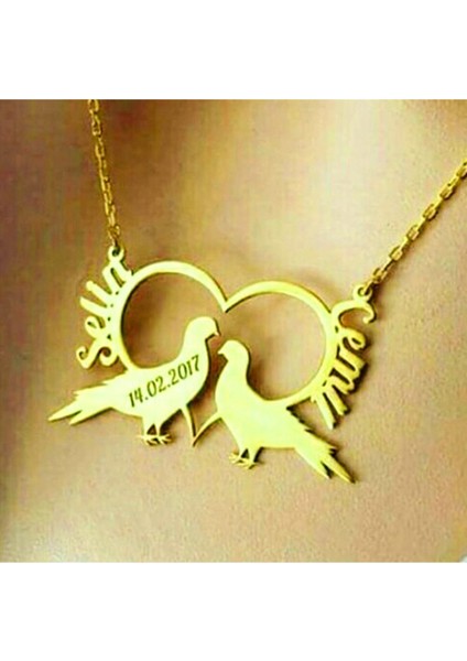 Çifte Kumrular Isim Kolye