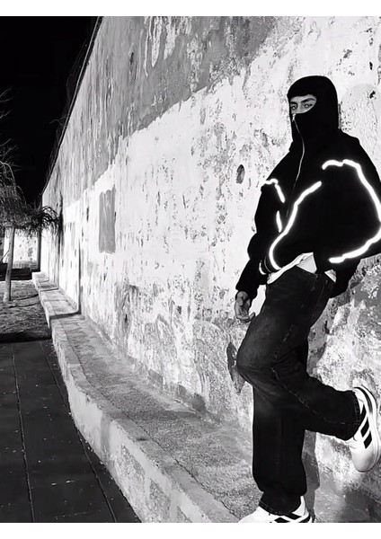 Ninja Reflektörlü Kar Maskeli Oversize Unisex Ceket