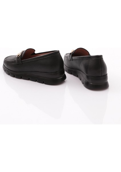 6095-1 Kadin Aksesuarli Loafer Ayakkabi modelleri
